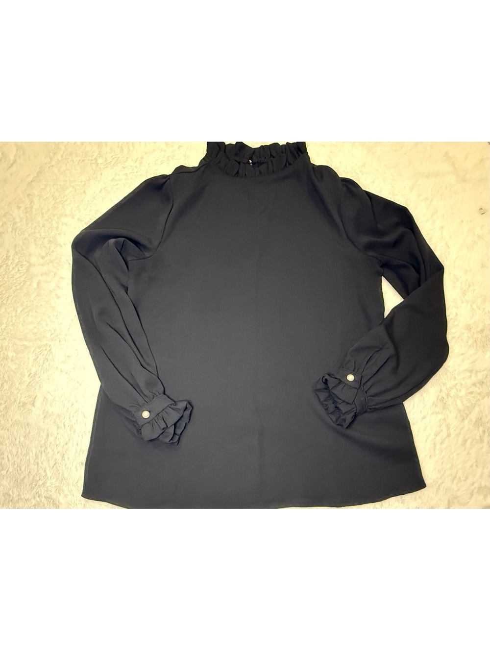 Zenana Black Long Sleeve Blouse